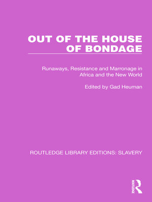 cover image of Out of the House of Bondage